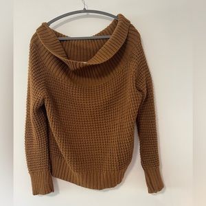 Cowl neck knit sweater, size small